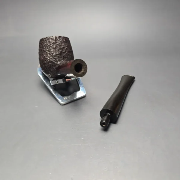 James Upshall Bark EXL Partially Rusticated Billiard Estate Briar Pipe, Unsmoked - Image 14