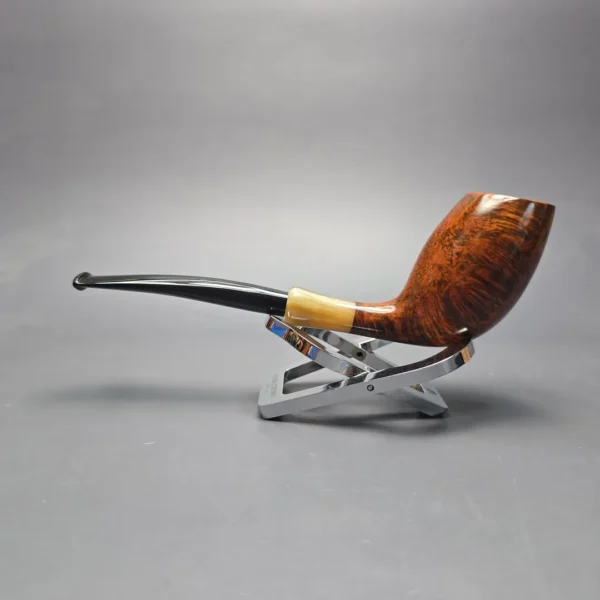 MBSD Briars Modern Masters 3 Smooth Tulip w/ Faux Horn Handmade Briar Pipe, New - Image 5