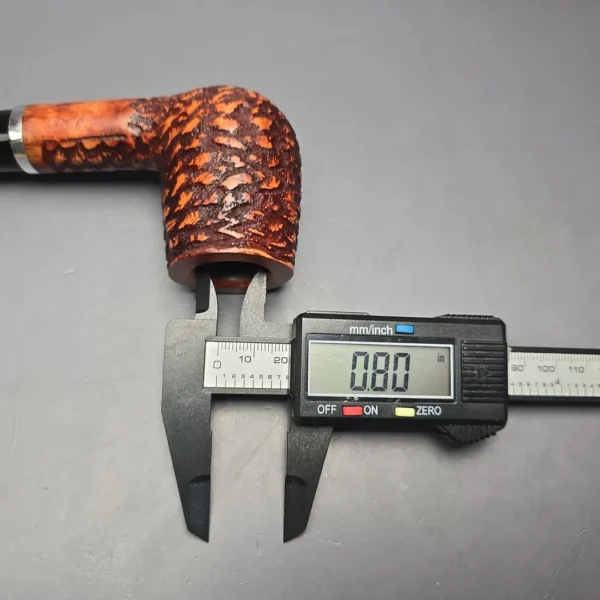 Chacom Rustic 1201 Rusticated Billiard Estate Briar Pipe, Unsmoked - Image 14
