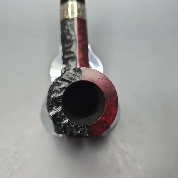 Peterson Jekyll & Hyde 106 Partially Rusticated Billiard Briar Pipe, New - Image 7