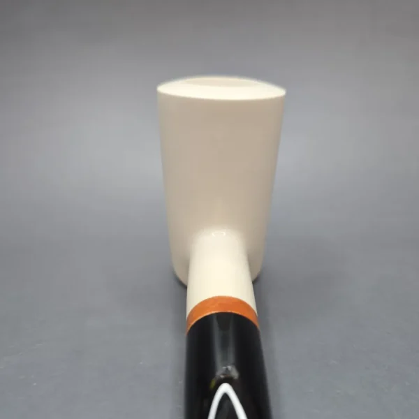 MBSD Meerschaum Deluxe Smooth Poker Block Meerschaum Pipe, Briar-Mortise, New - Image 6