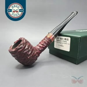 Peterson 2025 Christmas Pipe 15 Rusticated Billiard Estate Briar Pipe, Unsmoked