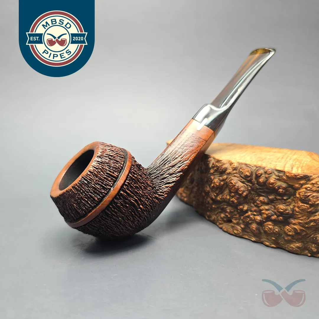 Amorelli Penna Di San Michele Rusticated Bulldog Estate Briar Pipe, Italian Estates