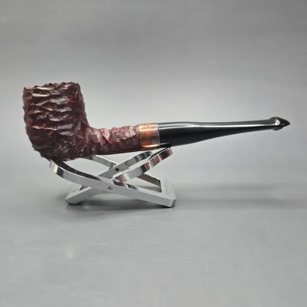 Peterson 2025 Christmas Pipe 15 Rusticated Billiard Estate Briar Pipe, Unsmoked - Image 12