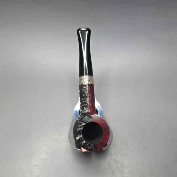 Peterson Jekyll & Hyde 106 Partially Rusticated Billiard Briar Pipe, New - Image 9