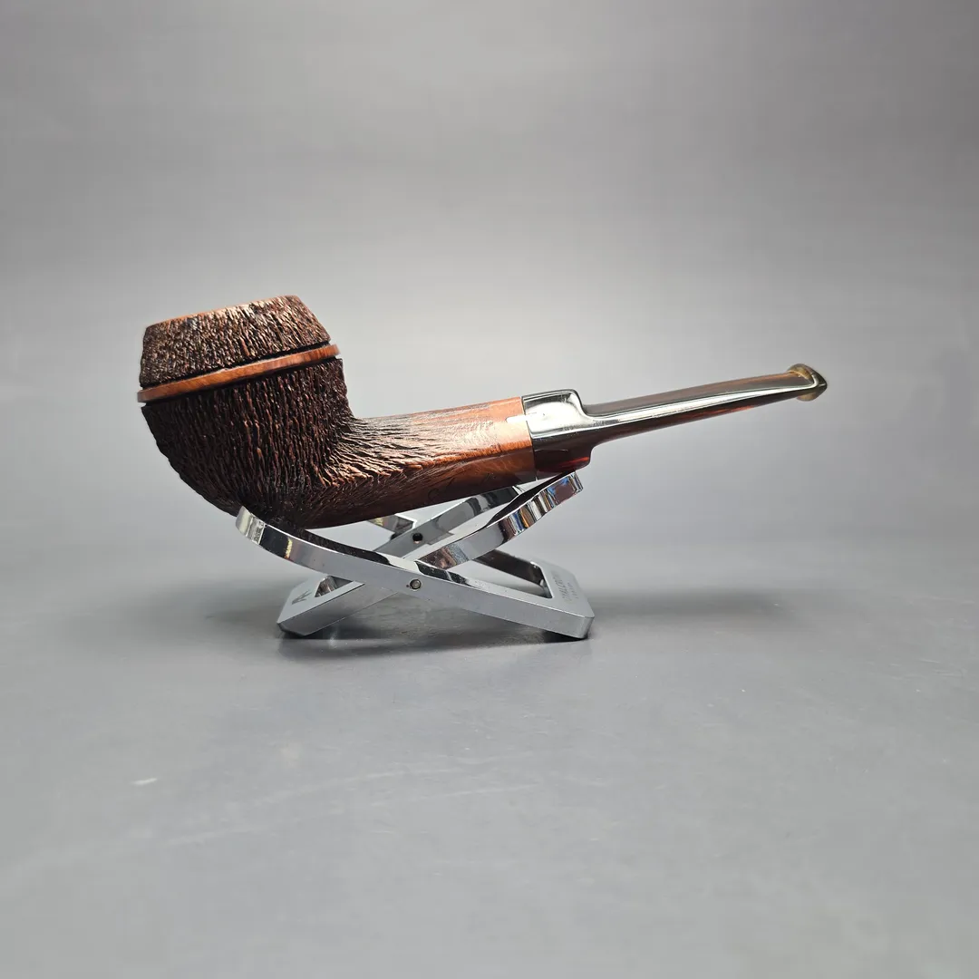 Amorelli Penna Di San Michele Rusticated Bulldog Estate Briar Pipe, Italian Estates - Image 2