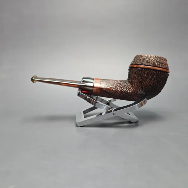 Amorelli Penna Di San Michele Rusticated Bulldog Estate Briar Pipe, Italian Estates - Image 4