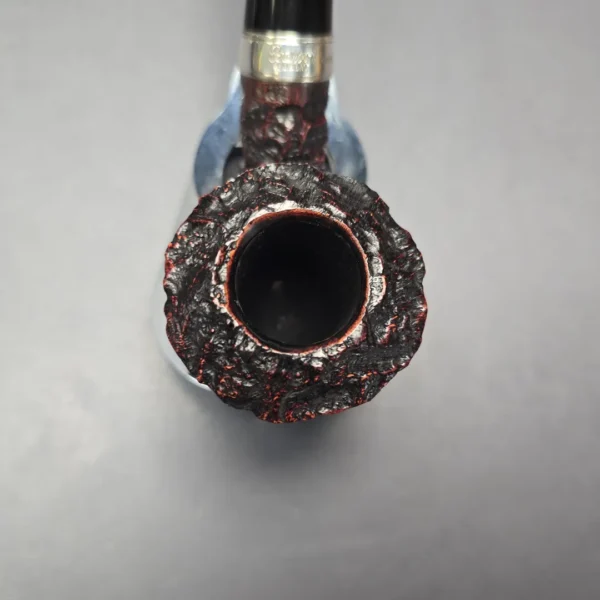 Peterson Cobble B10 Rusticated & Sandblasted Calabash w/ Silver Briar Pipe, New - Image 7