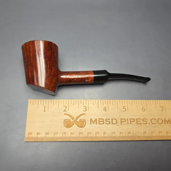 James Upshall A Grade EXL Smooth Poker Sitter Estate Briar Pipe, Unsmoked - Image 12