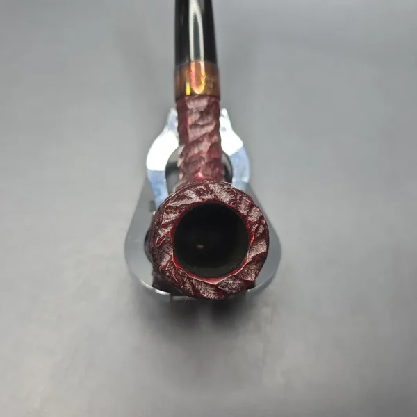 Peterson 2025 Christmas Pipe 15 Rusticated Billiard Estate Briar Pipe, Unsmoked - Image 9