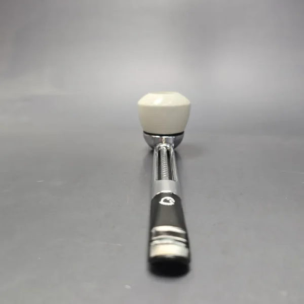 Falcon Chrome Dental w/ MBSD Meerschaum Rhodesian Block Meerschaum Bowl Pipe, New - Image 5