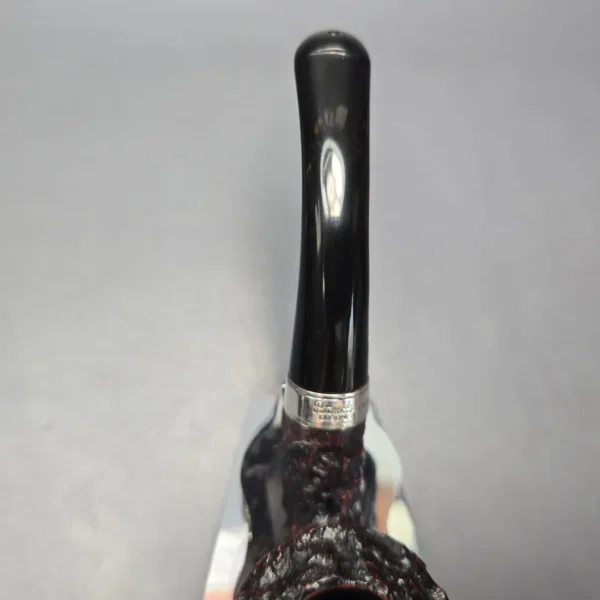 Peterson Cobble B10 Rusticated & Sandblasted Calabash w/ Silver Briar Pipe, New - Image 8