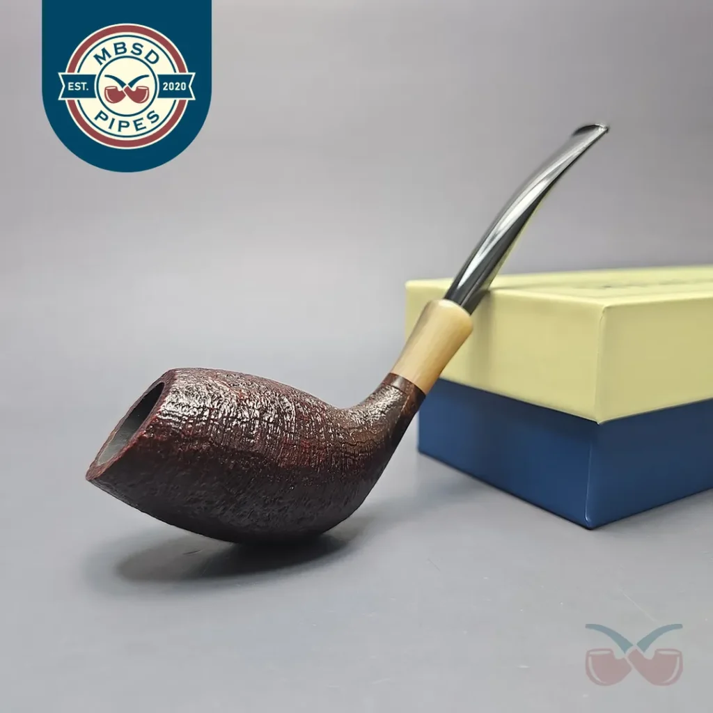 MBSD Briars Modern Masters 3 Sandblasted Tulip w/ Faux Horn Handmade Briar Pipe, New