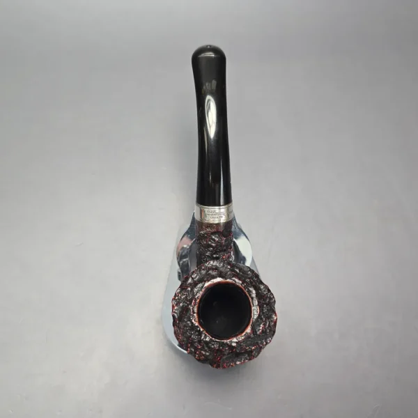 Peterson Cobble B10 Rusticated & Sandblasted Calabash w/ Silver Briar Pipe, New - Image 9