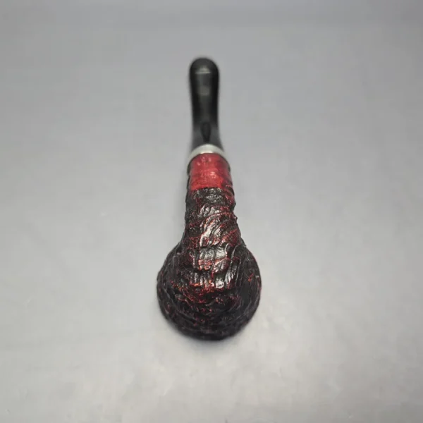 Peterson Cobble B10 Rusticated & Sandblasted Calabash w/ Silver Briar Pipe, New - Image 10