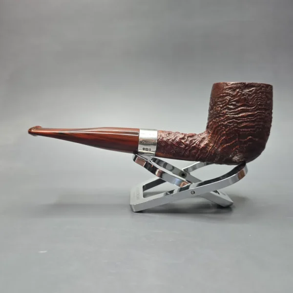 Peterson Irish Harp 106 Sandblasted Billiard w/ Silver Briar Pipe, New - Image 4