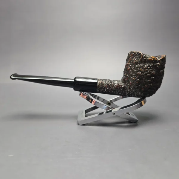 Castello (c.1950s-60s) Sea Rock Briar SC 15F Rusticated Pot w/ Lucite Mount Estate Briar Pipe, Italian Estates - Image 4