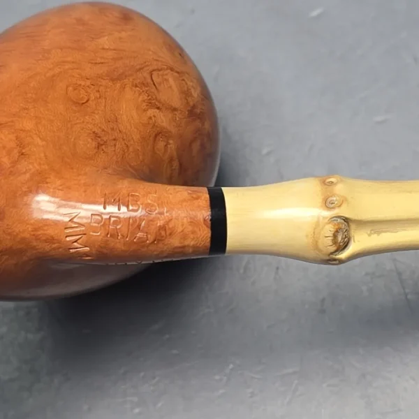 MBSD Briars Modern Masters 1 Smooth Peewit w/ Bamboo Handmade Briar Pipe, New - Image 11