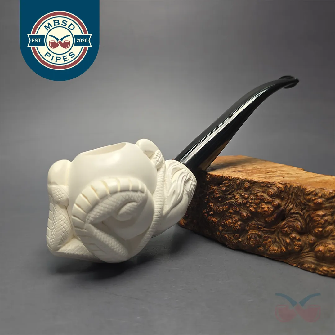 Kenan Claw and Egg Estate Block Meerschaum Pipe, Unsmoked