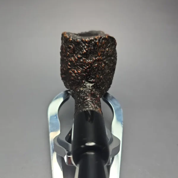 Castello (c.1950s-60s) Sea Rock Briar SC 15F Rusticated Pot w/ Lucite Mount Estate Briar Pipe, Italian Estates - Image 7