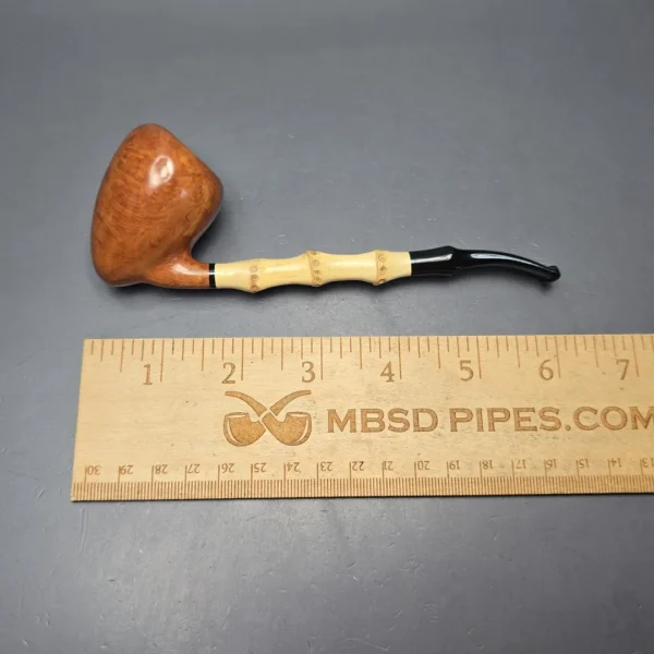 MBSD Briars Modern Masters 1 Smooth Peewit w/ Bamboo Handmade Briar Pipe, New - Image 13