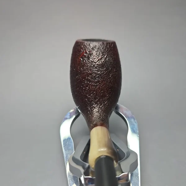 MBSD Briars Modern Masters 3 Sandblasted Tulip w/ Faux Horn Handmade Briar Pipe, New - Image 6