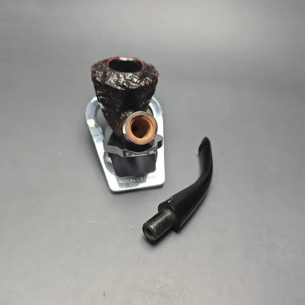 Peterson Cobble B10 Rusticated & Sandblasted Calabash w/ Silver Briar Pipe, New - Image 14