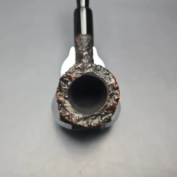 Castello (c.1950s-60s) Sea Rock Briar SC 15F Rusticated Pot w/ Lucite Mount Estate Briar Pipe, Italian Estates - Image 10