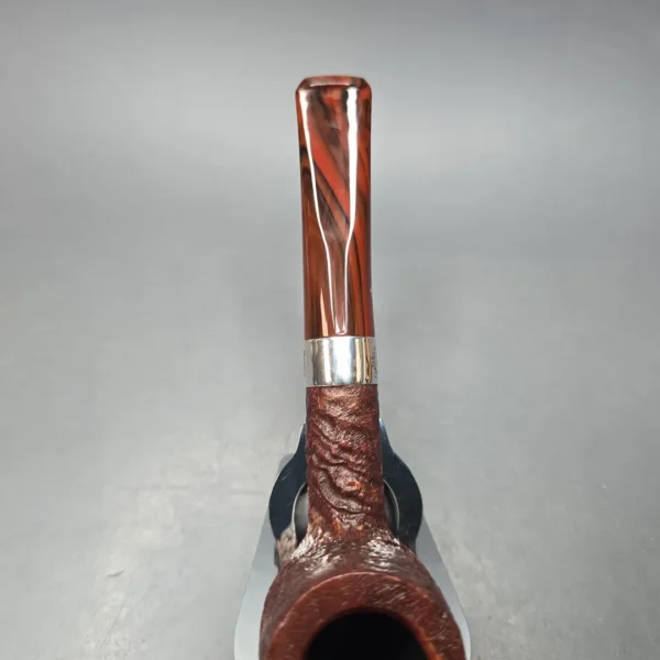 Peterson Irish Harp 106 Sandblasted Billiard w/ Silver Briar Pipe, New - Image 8