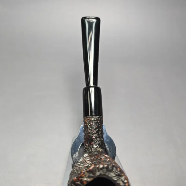 Castello (c.1950s-60s) Sea Rock Briar SC 15F Rusticated Pot w/ Lucite Mount Estate Briar Pipe, Italian Estates - Image 5