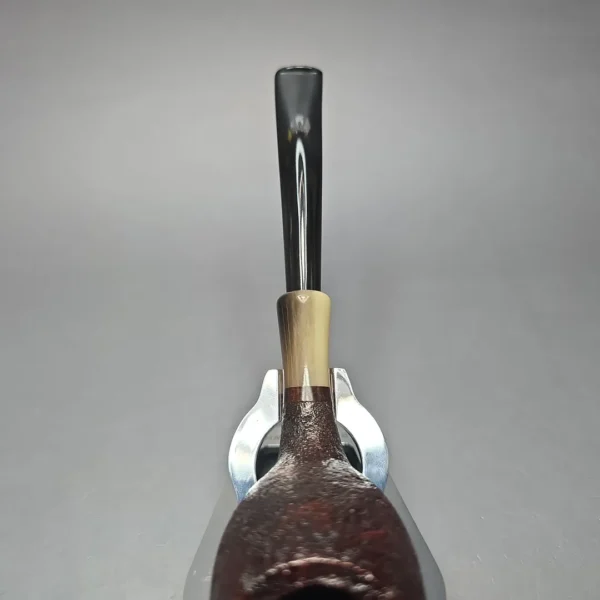 MBSD Briars Modern Masters 3 Sandblasted Tulip w/ Faux Horn Handmade Briar Pipe, New - Image 8