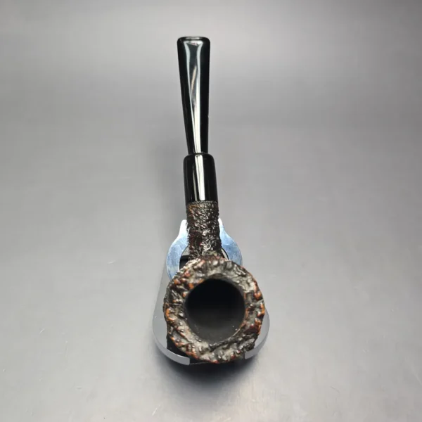 Castello (c.1950s-60s) Sea Rock Briar SC 15F Rusticated Pot w/ Lucite Mount Estate Briar Pipe, Italian Estates - Image 9