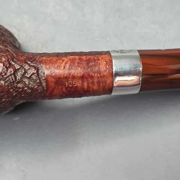 Peterson Irish Harp 106 Sandblasted Billiard w/ Silver Briar Pipe, New - Image 11