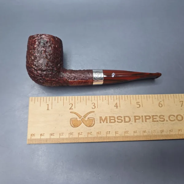 Peterson Irish Harp 106 Sandblasted Billiard w/ Silver Briar Pipe, New - Image 12