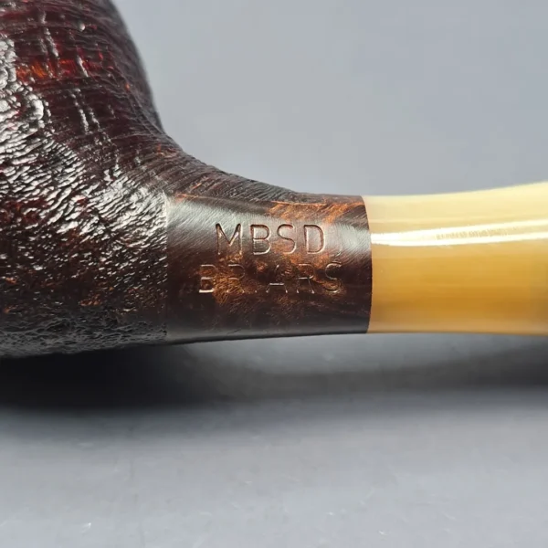 MBSD Briars Modern Masters 3 Sandblasted Tulip w/ Faux Horn Handmade Briar Pipe, New - Image 11