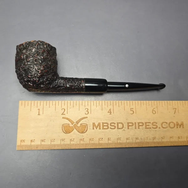 Castello (c.1950s-60s) Sea Rock Briar SC 15F Rusticated Pot w/ Lucite Mount Estate Briar Pipe, Italian Estates - Image 13