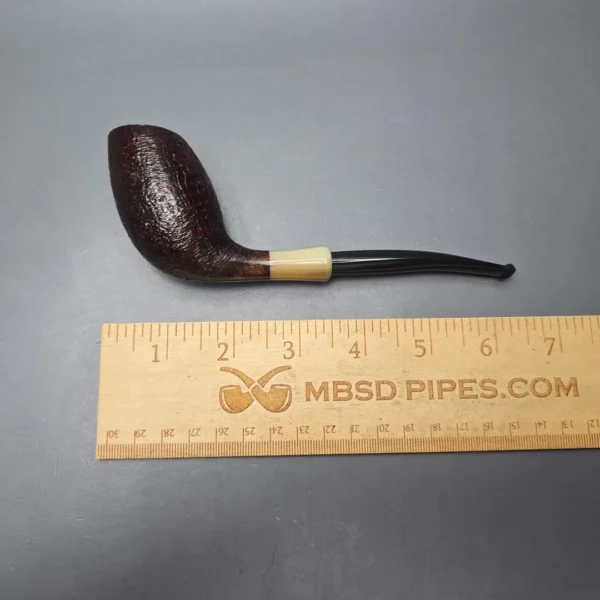MBSD Briars Modern Masters 3 Sandblasted Tulip w/ Faux Horn Handmade Briar Pipe, New - Image 12