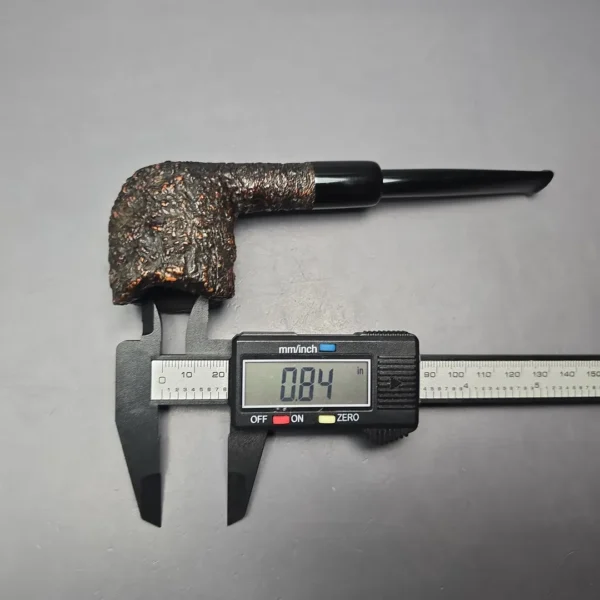 Castello (c.1950s-60s) Sea Rock Briar SC 15F Rusticated Pot w/ Lucite Mount Estate Briar Pipe, Italian Estates - Image 12