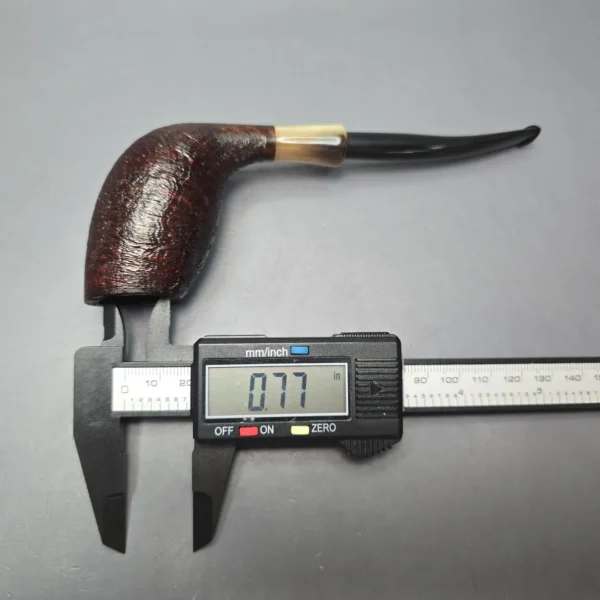 MBSD Briars Modern Masters 3 Sandblasted Tulip w/ Faux Horn Handmade Briar Pipe, New - Image 13