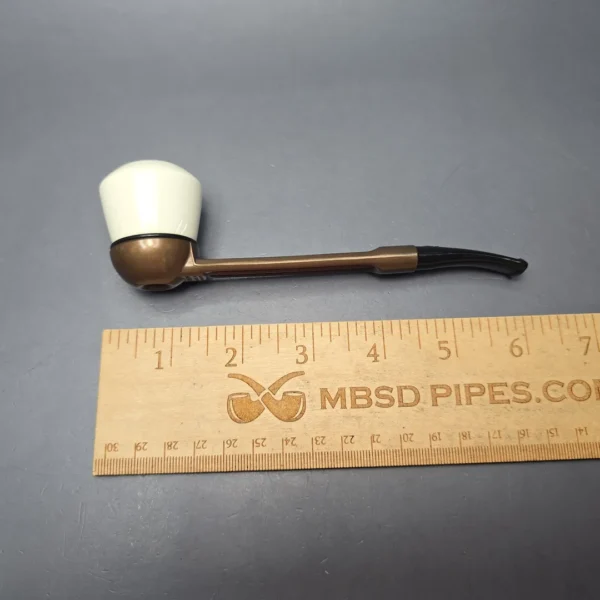 Falcon Extra Curved w/ MBSD Meerschaum Dublin Block Meerschaum Bowl Pipe, New - Image 11