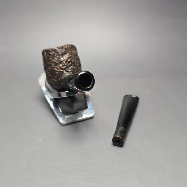 Castello (c.1950s-60s) Sea Rock Briar SC 15F Rusticated Pot w/ Lucite Mount Estate Briar Pipe, Italian Estates - Image 14