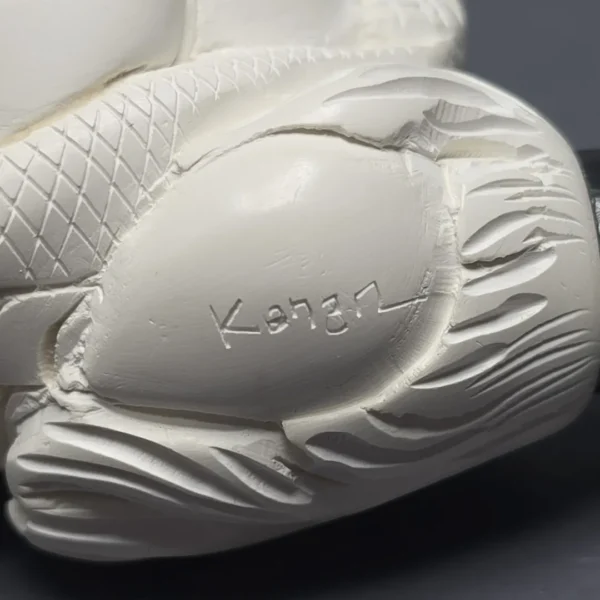 Kenan Claw and Egg Estate Block Meerschaum Pipe, Unsmoked - Image 11