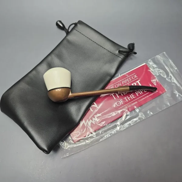 Falcon Extra Curved w/ MBSD Meerschaum Dublin Block Meerschaum Bowl Pipe, New - Image 14
