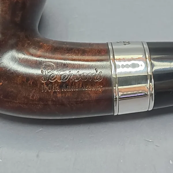 Peterson 160th Anniversary Pat. B Dark Smooth Bent Billiard Briar Pipe, New - Image 11