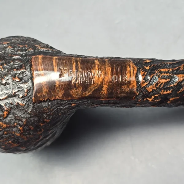 Peterson Kapet D12 Rusticated "Danish" Brandy Estate Briar Pipe, Irish Estates - Image 11