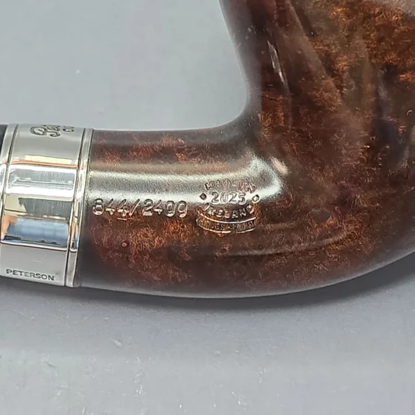 Peterson 160th Anniversary Pat. B Dark Smooth Bent Billiard Briar Pipe, New - Image 12