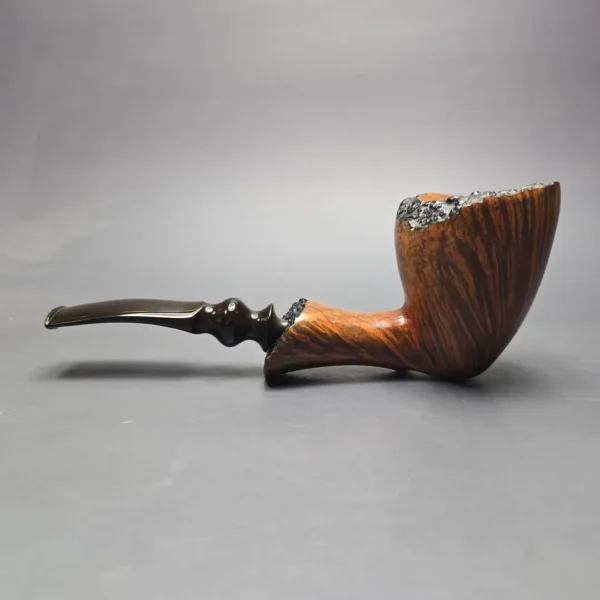 Ben Wade (Preben Holm) Golden Walnut XL Smooth Freehand Estate Briar Pipe, Unsmoked - Image 3