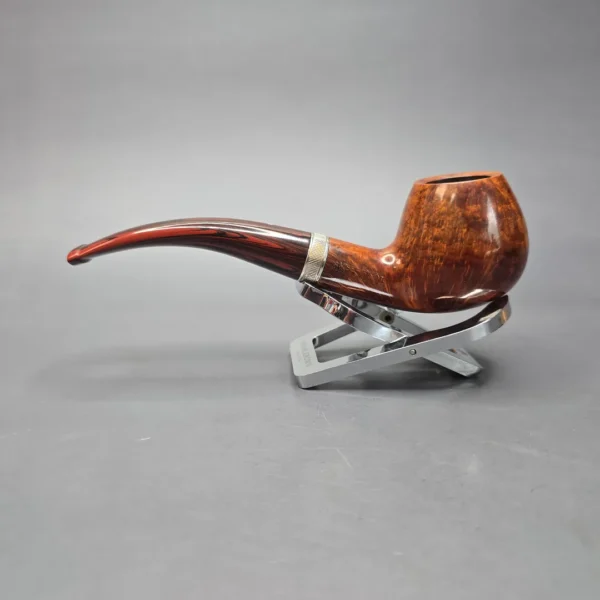 Dunhill 1994 Amber Root Quaint Smooth Author w/ Silver Estate Briar Pipe, Unsmoked - Image 4