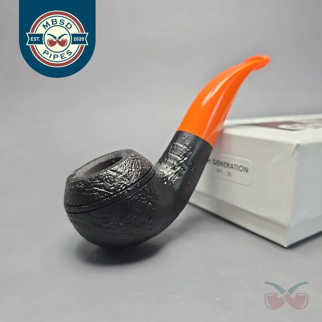 4th Generation 2023 Fathers, Friends and Fire Sandblasted Bullmoose Estate Briar Pipe, Unsmoked
