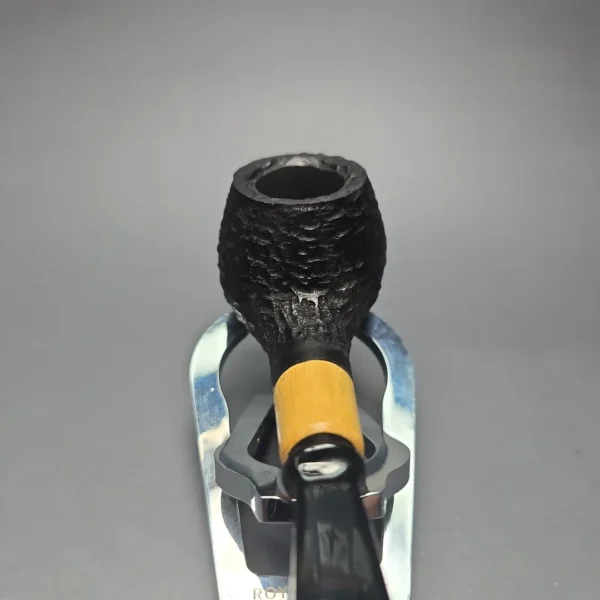 MBSD Briars by Piero Vitale Black Rusticated Author w/ Boxwood, Briar Pipe, New - Image 6